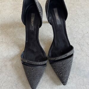 Zara Black Heels with Sparkling Accents